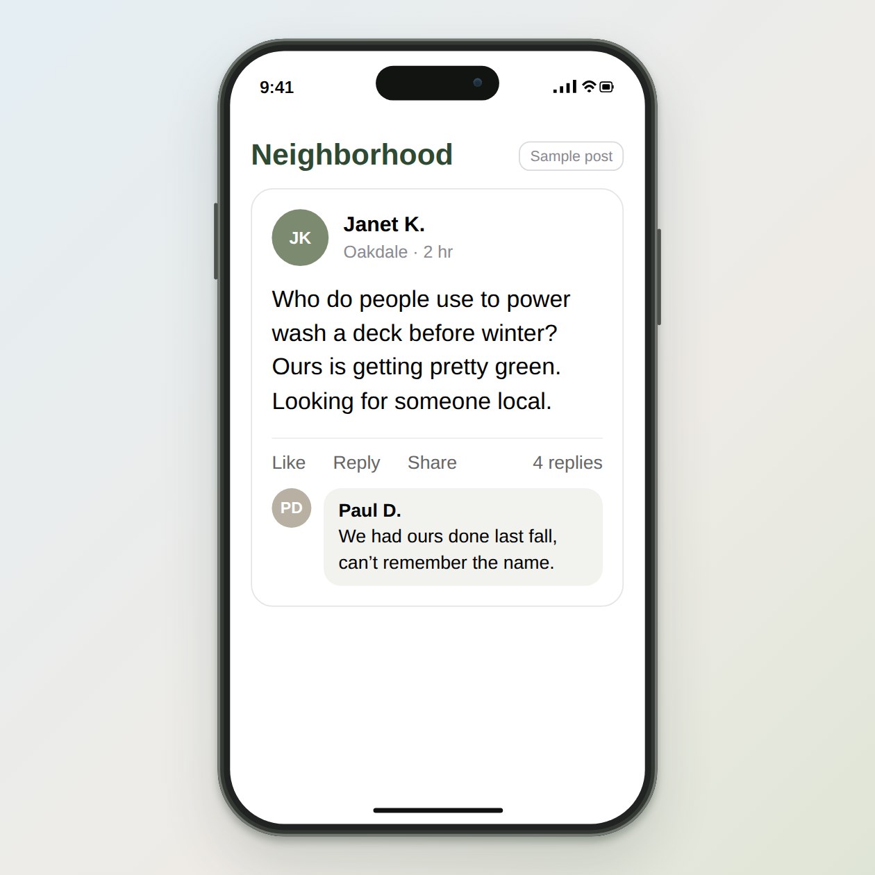 What you send: A screenshot of the request or post, with the date, what the customer asked for, and anything already said in the thread.