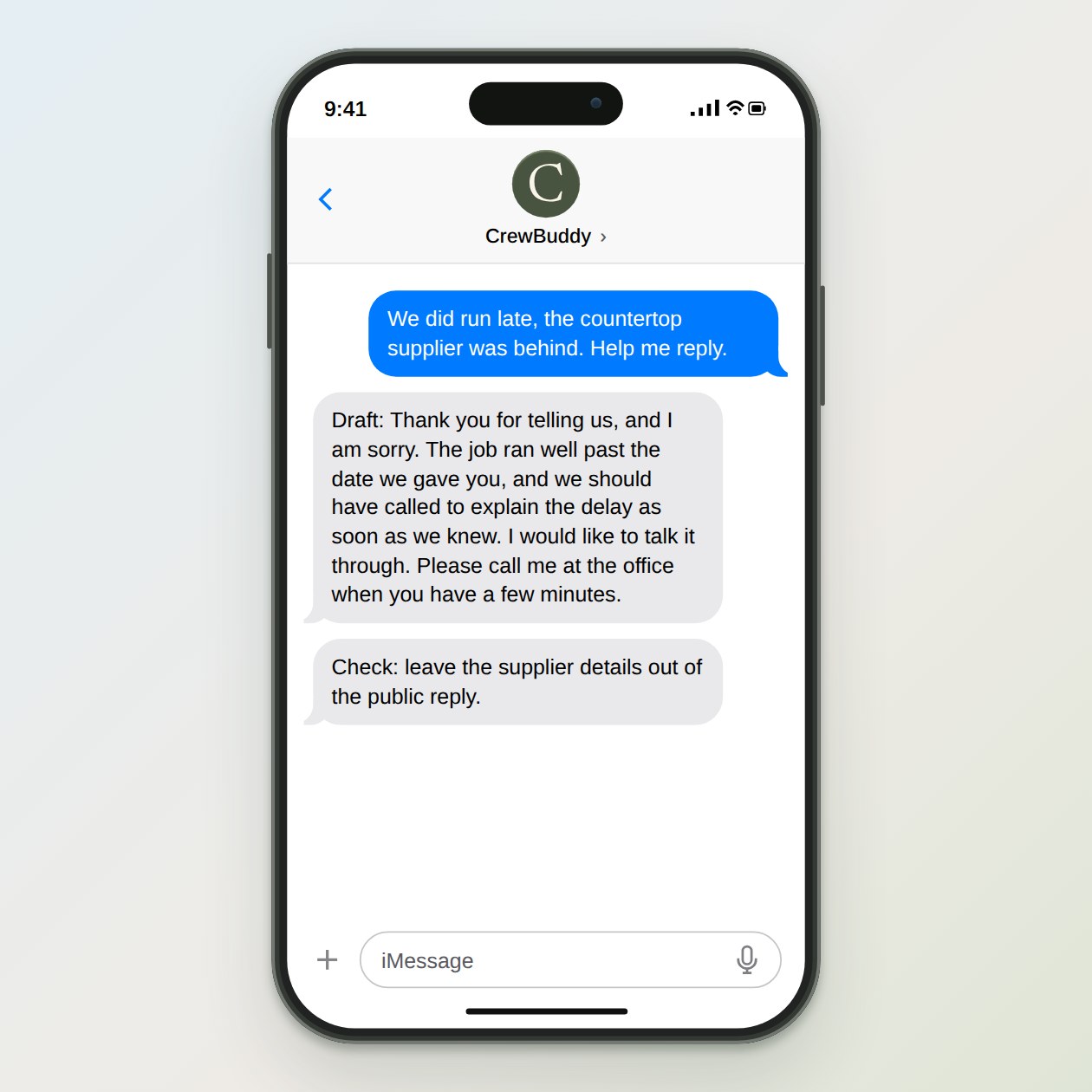 What you get: A short public reply that thanks them, acknowledges the specific problem, and offers a next step by phone or visit, plus a list of facts to check.