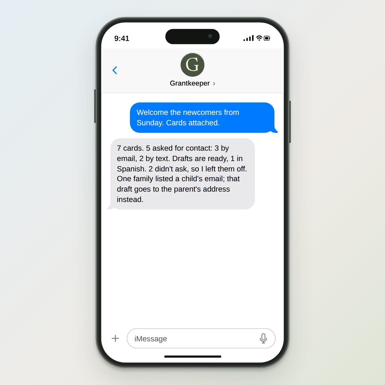 What you get: A list of people who asked for contact and how, a welcome draft for each, Spanish drafts where wanted, and possible duplicate records.