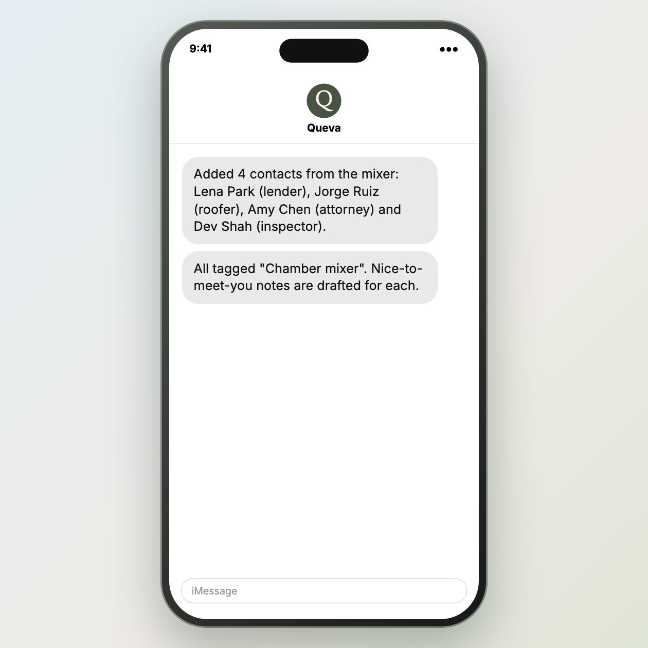 Business cards to contacts