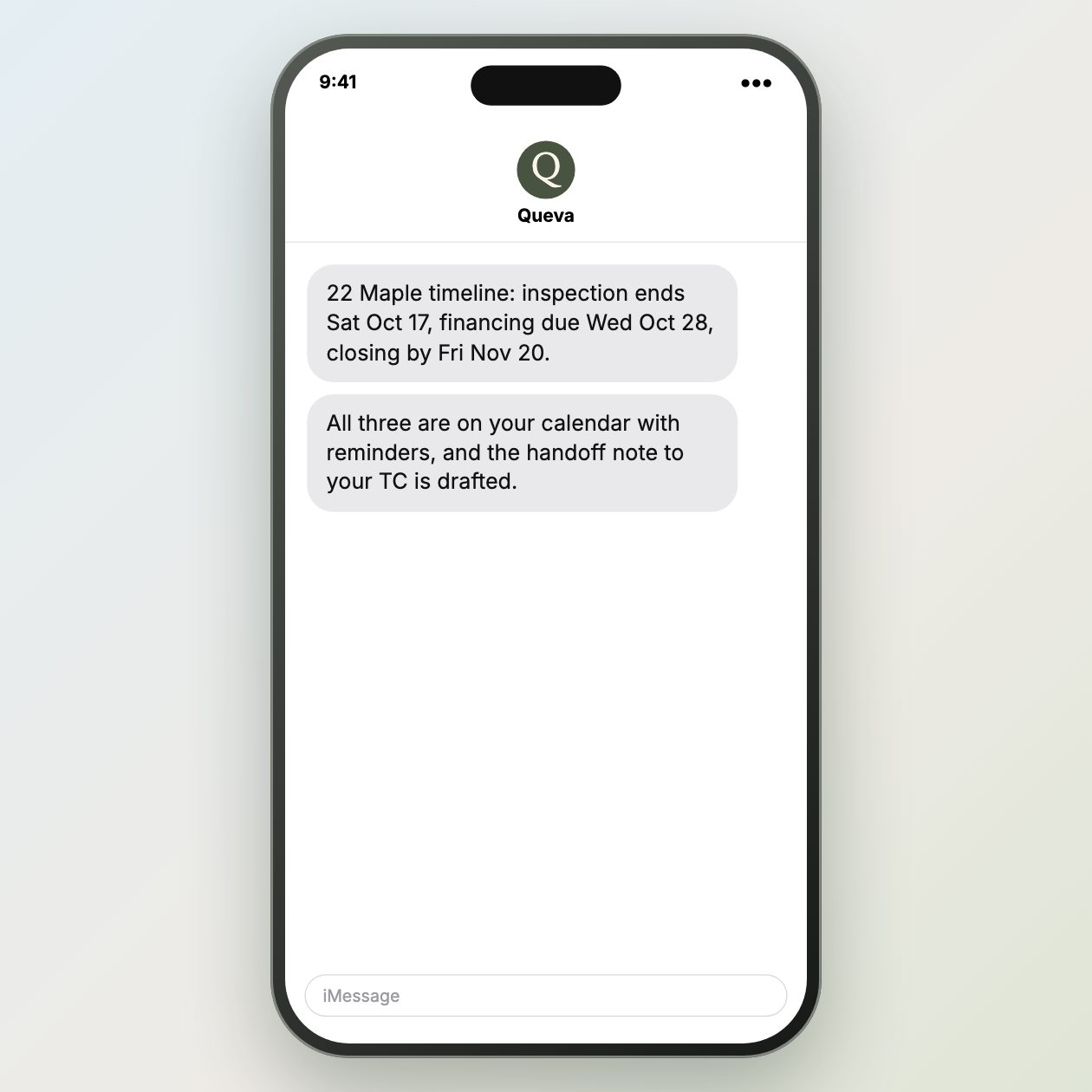 Contract to timeline