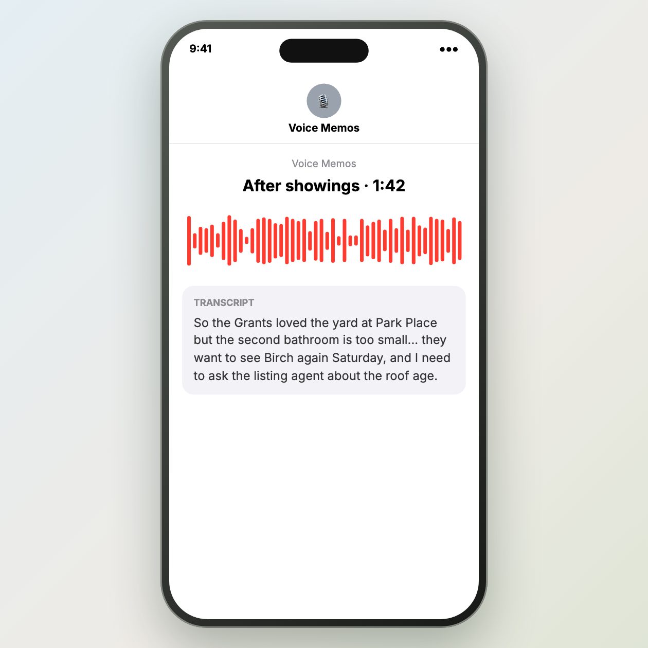 What you send: A voice memo.