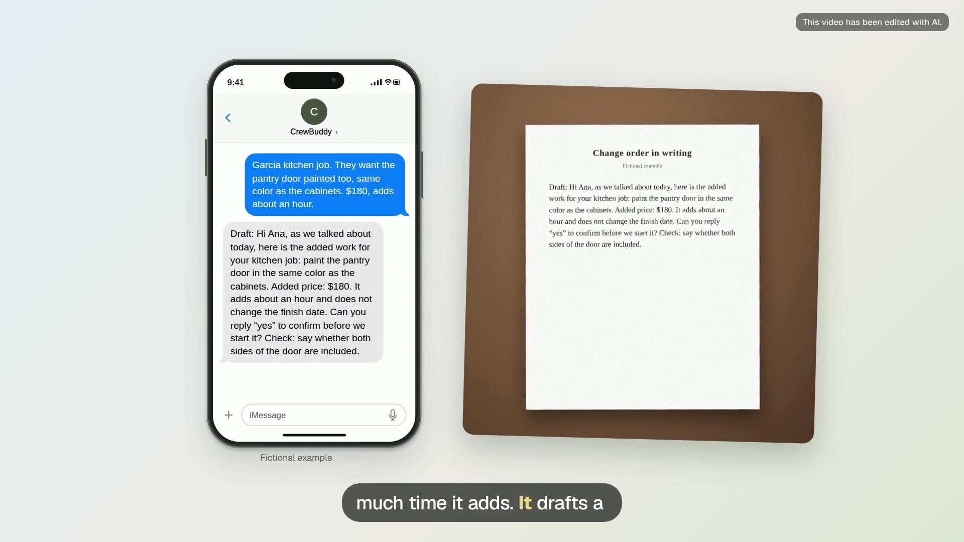 Change order in writing video