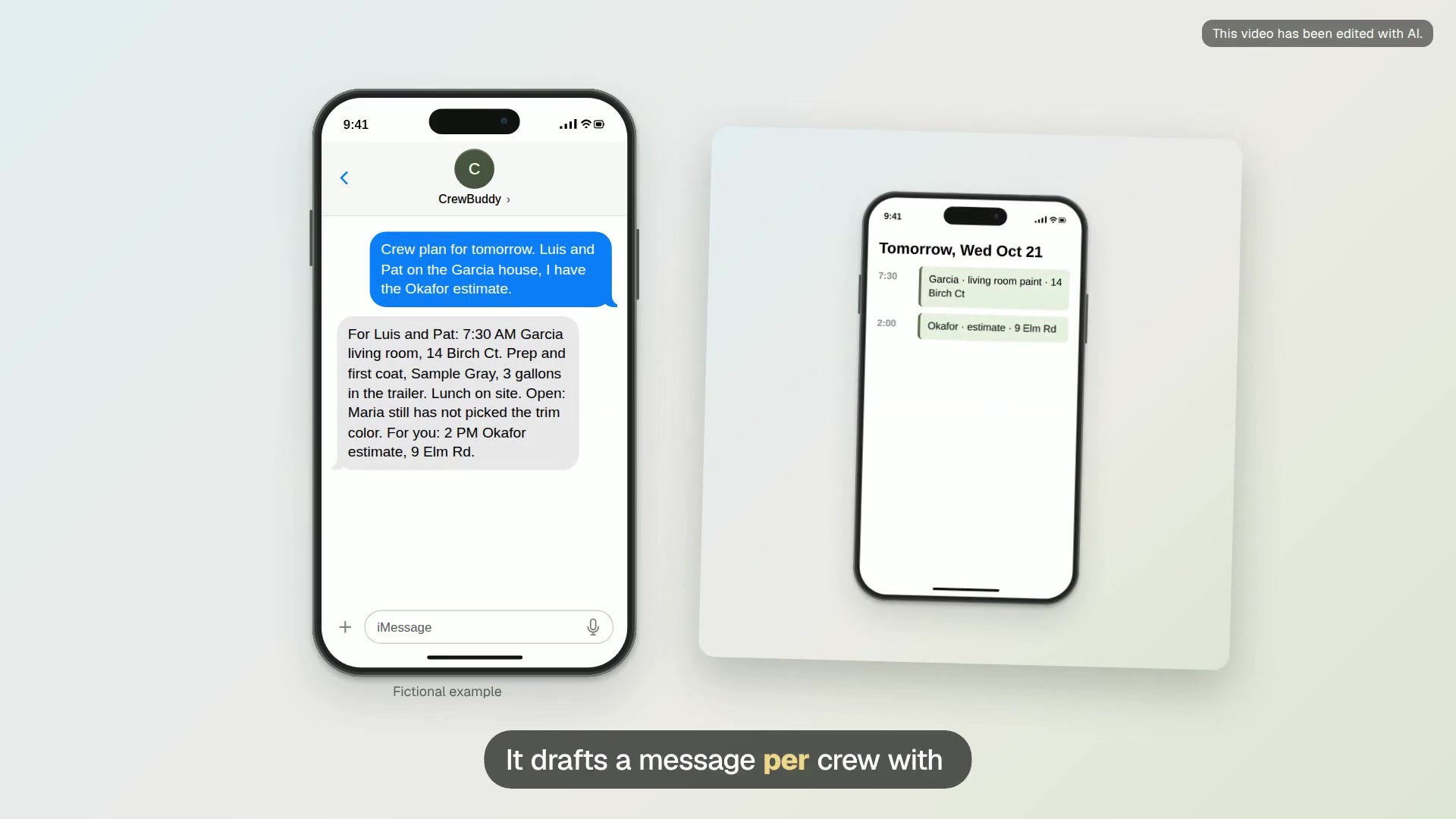 Crew plan for tomorrow video