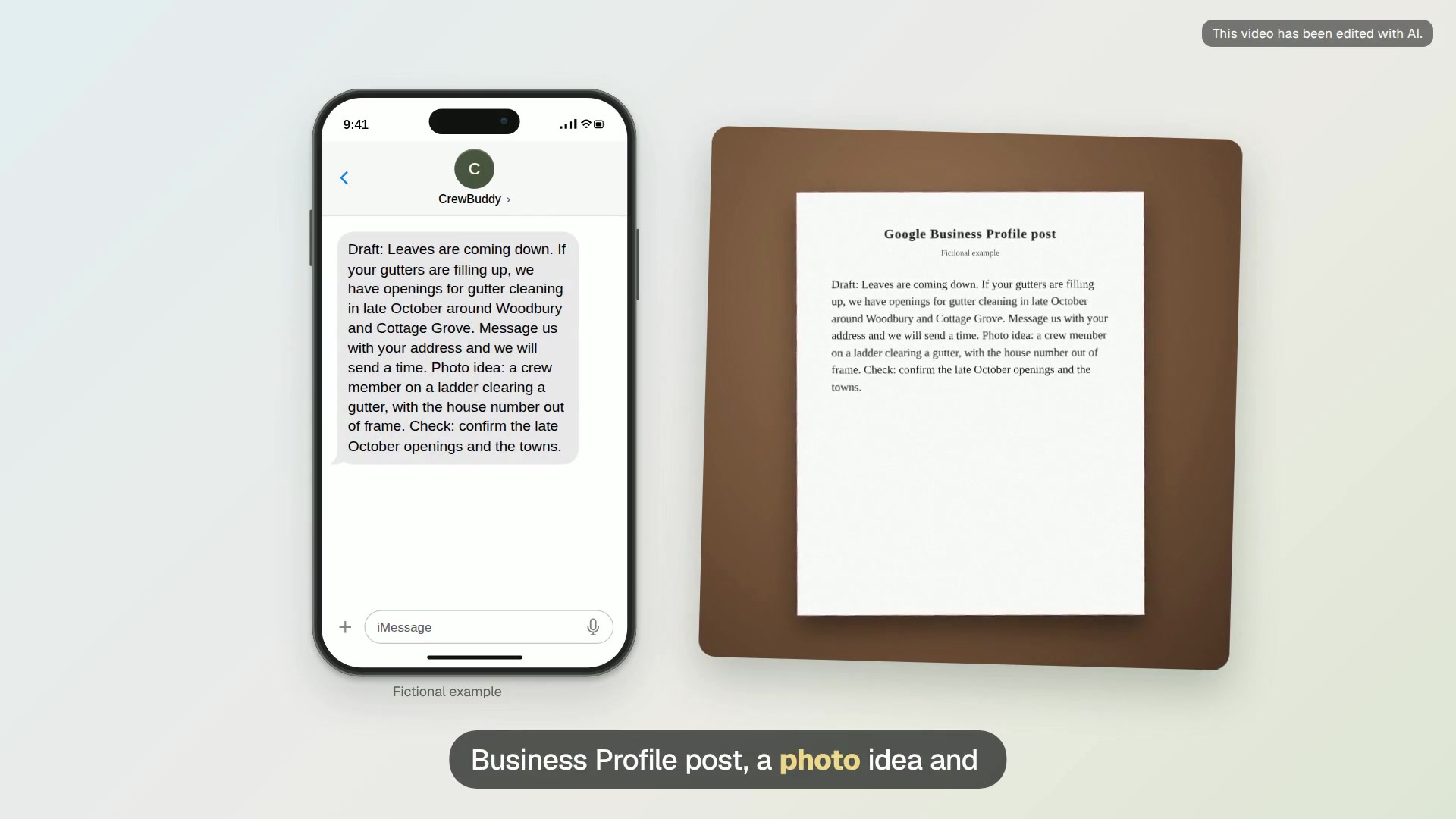 Google Business Profile post video