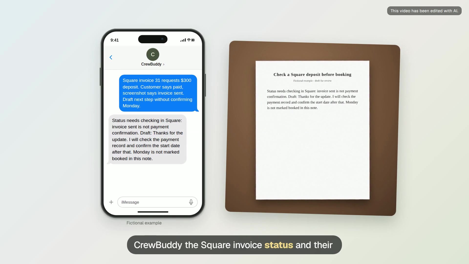 Check a Square deposit before booking video