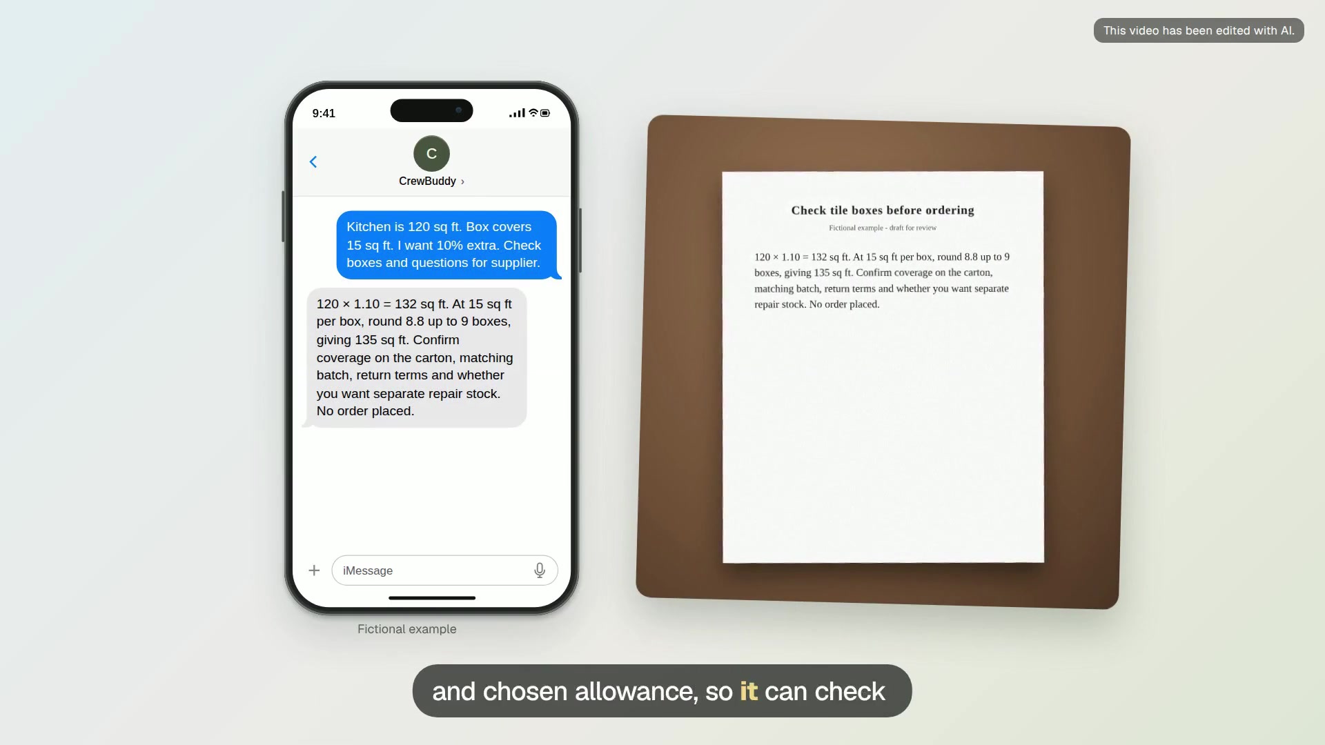 Check tile boxes before ordering video