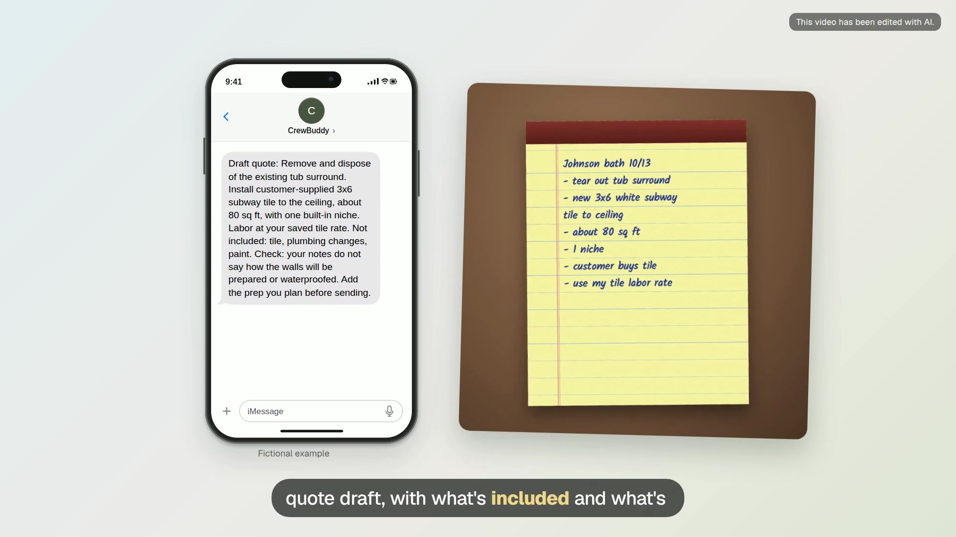 Quote from your site visit notes video
