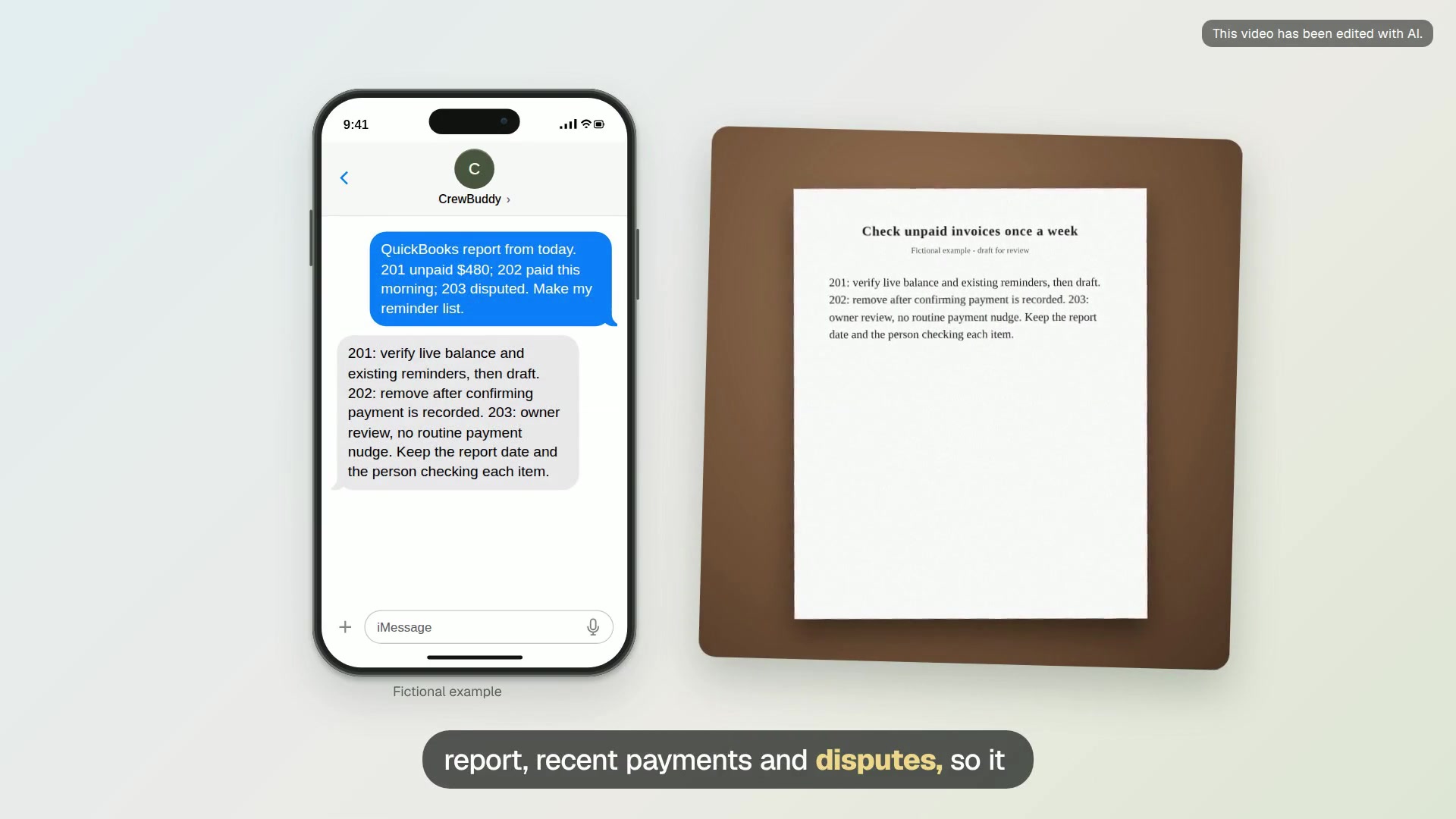 Check unpaid invoices once a week video