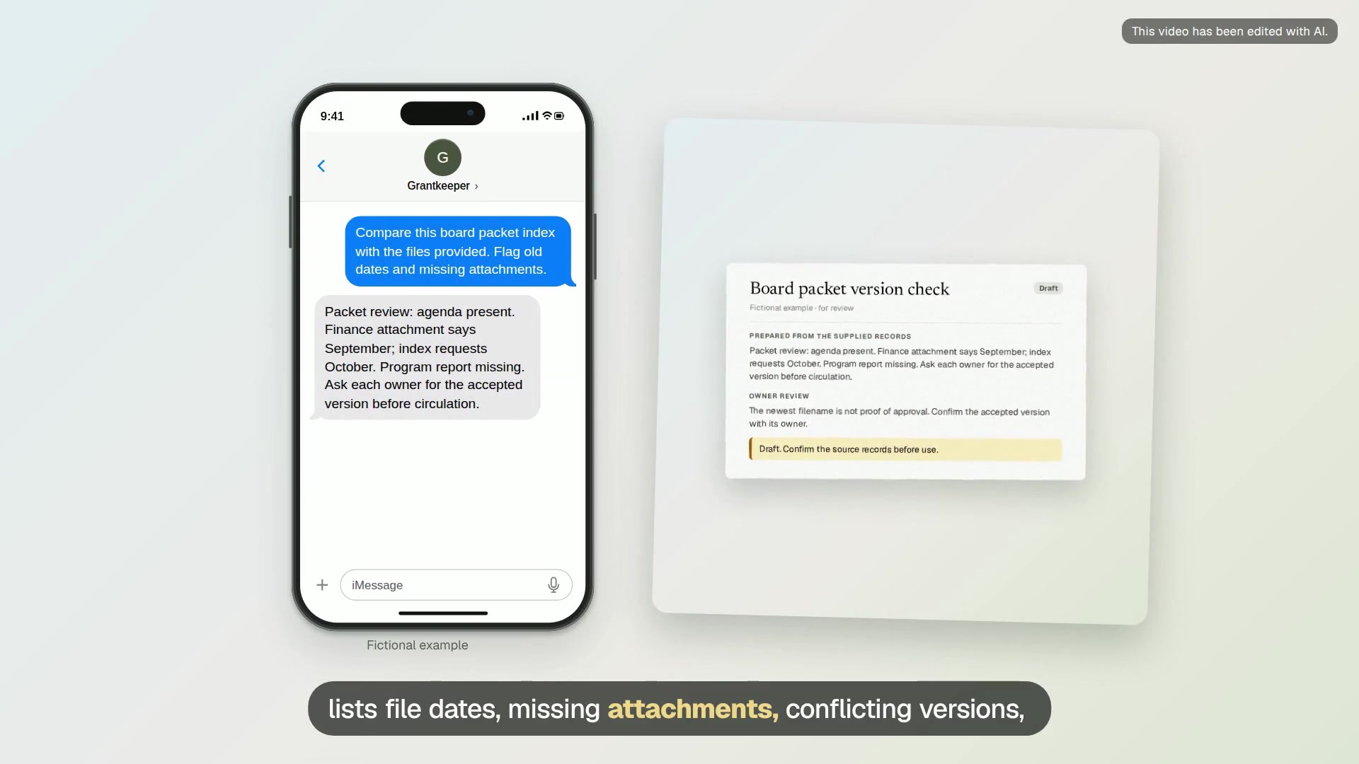 Board packet version check video