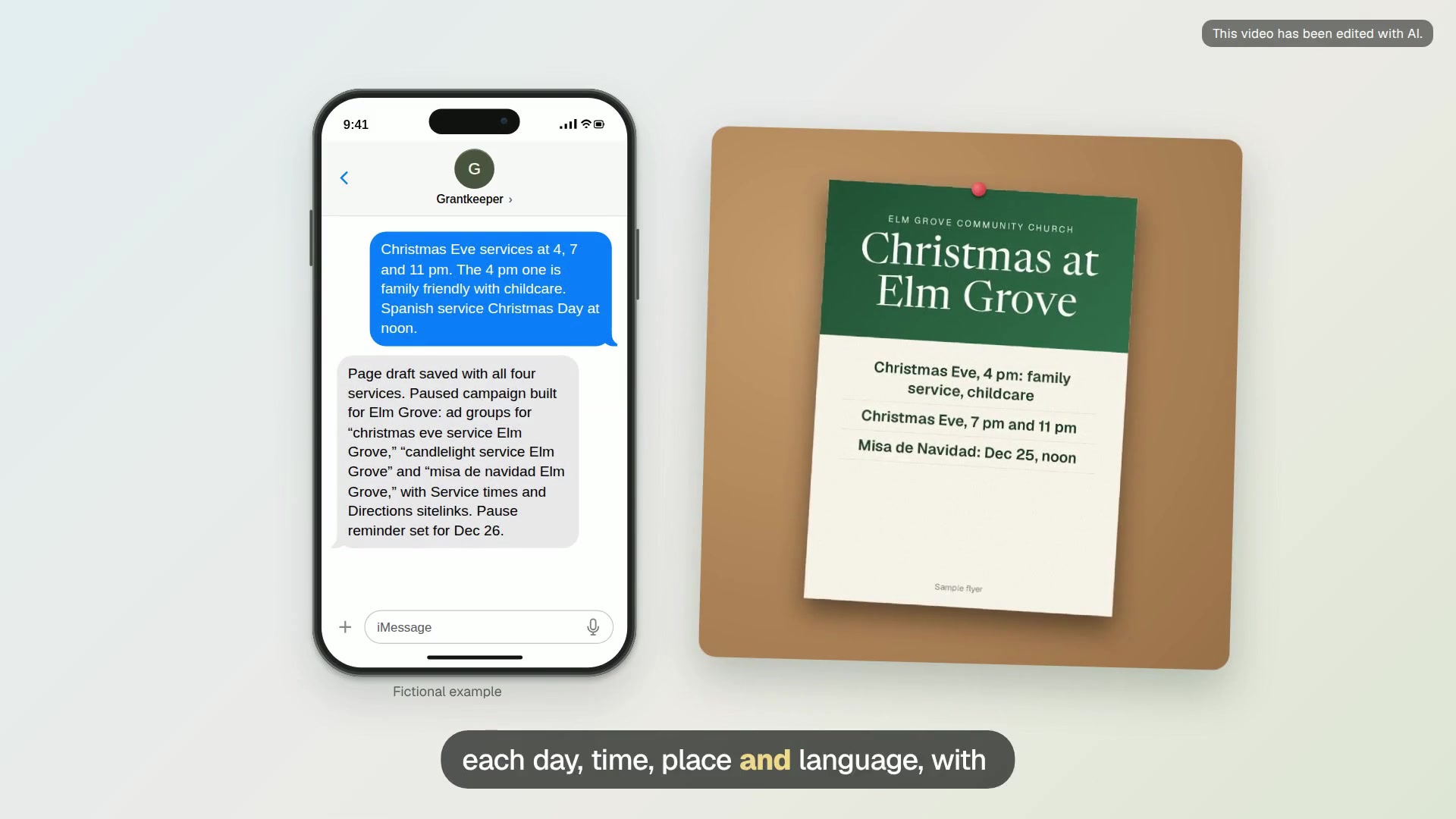Holiday services campaign video