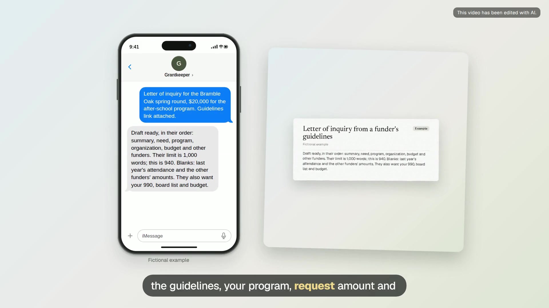 Letter of inquiry from a funder's guidelines video