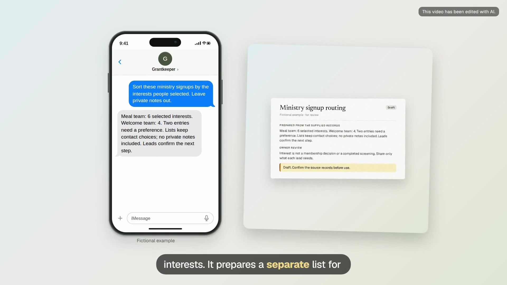 Ministry signup routing video