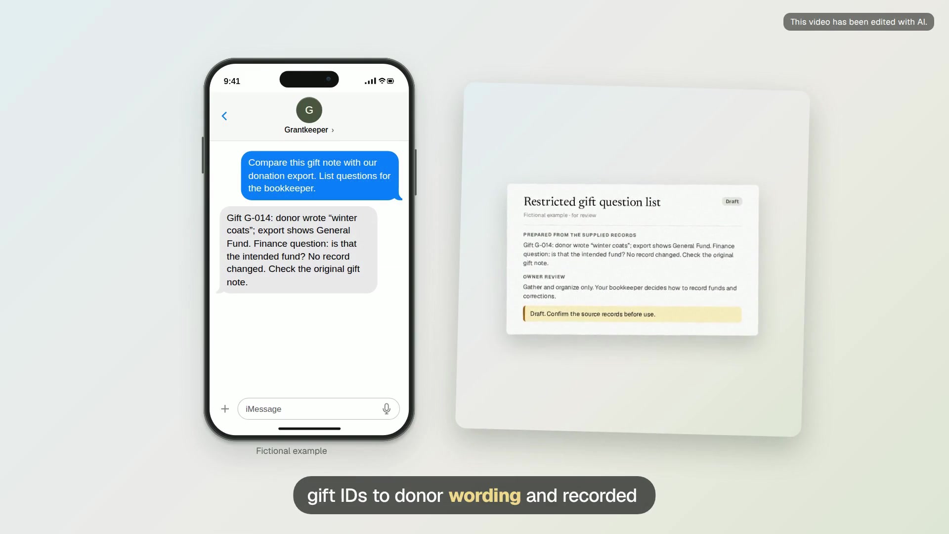 Restricted gift question list video